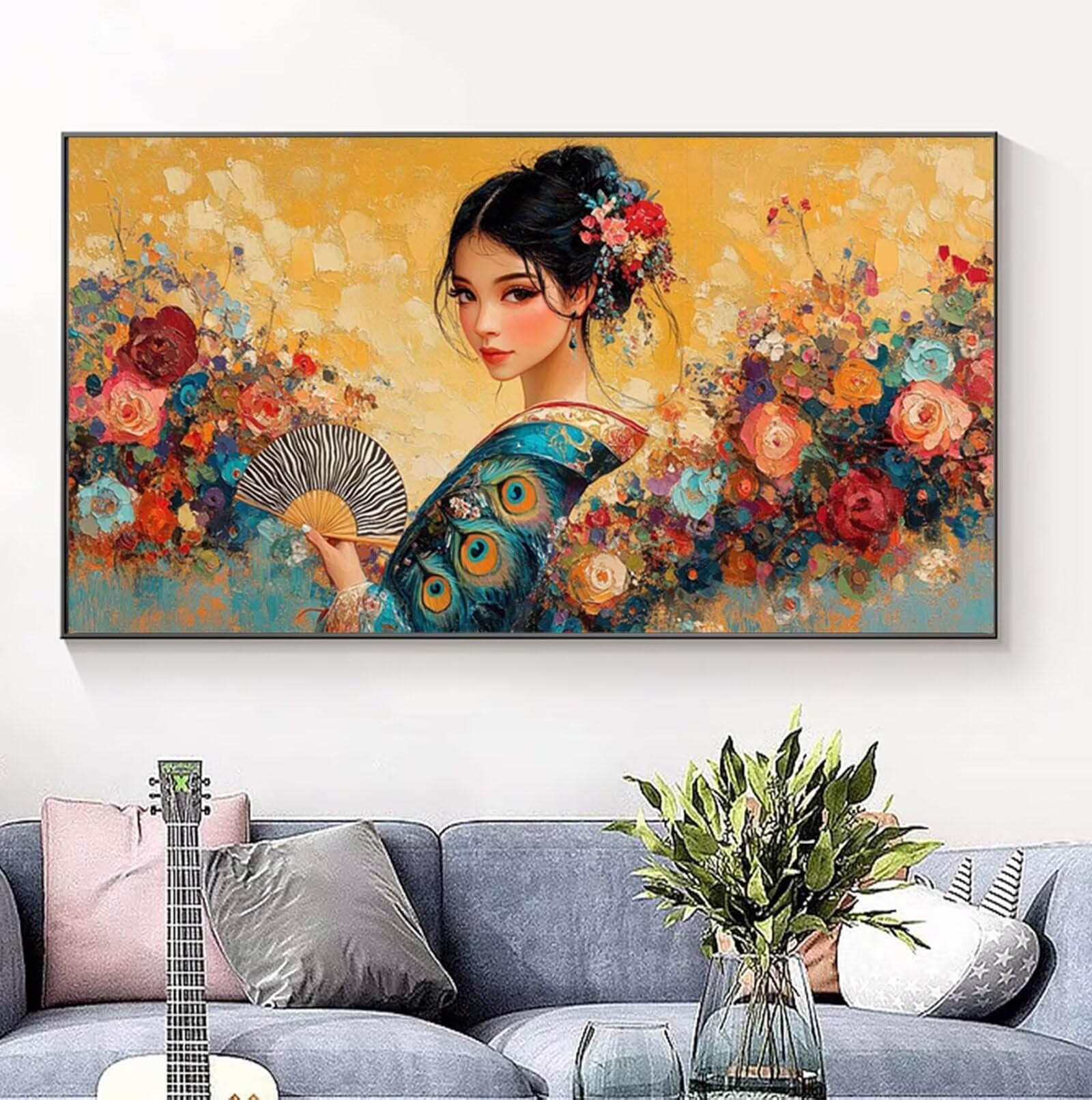 Diament Malarstwo Dorosły Duży Format Japonia, 5D Diament Haft Diamentowy Kompletny zestaw, DIY Kobieta Ścieg krzyżykowy Cyrkonie Diament Sztuka Kreatywne wypoczynek Dorośli, Dekoracja ścienna do domu