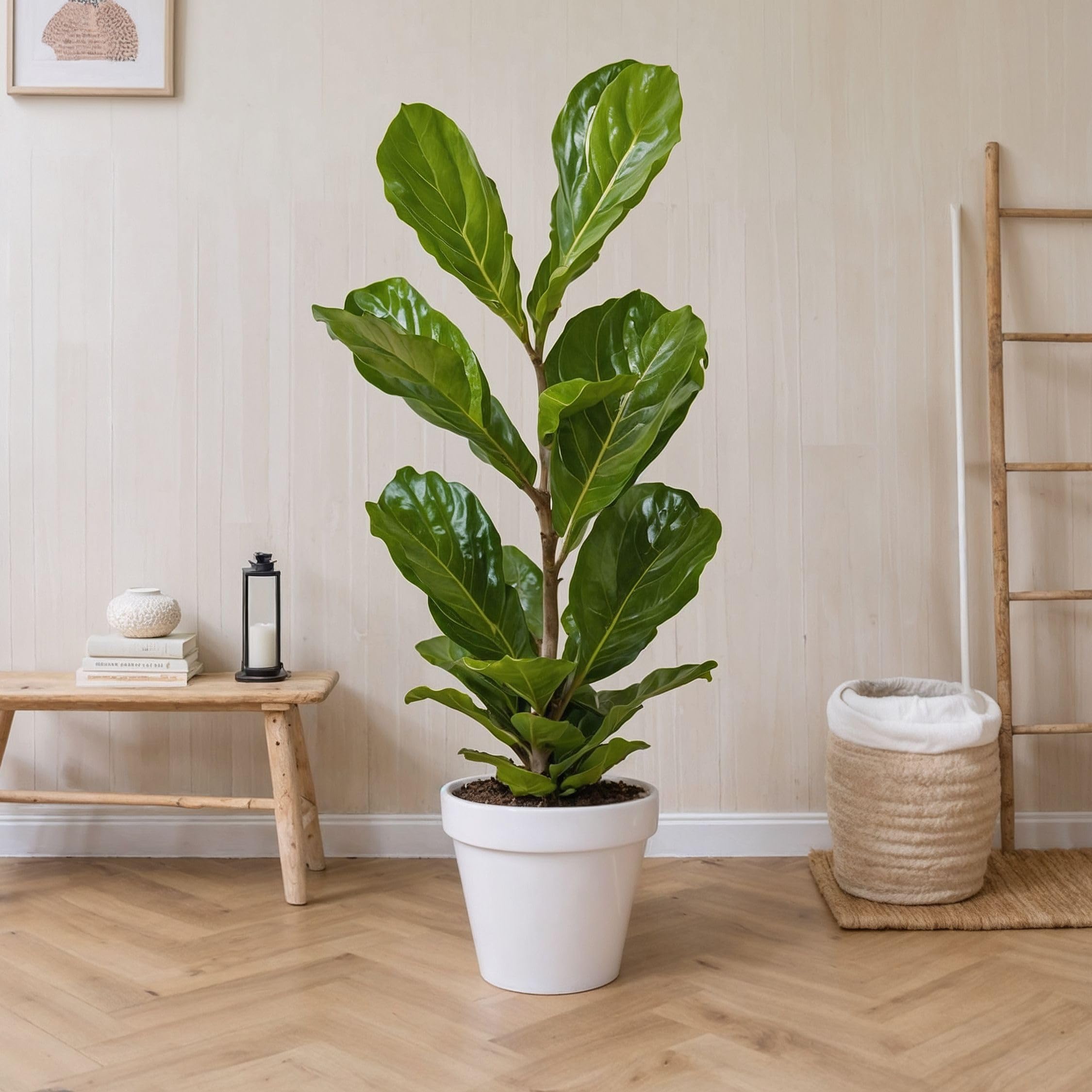 Plant in a Box - Ficus Lyrata XL 'Figuier lyre' - Pot 21cm - Hauteur 70-90cm
