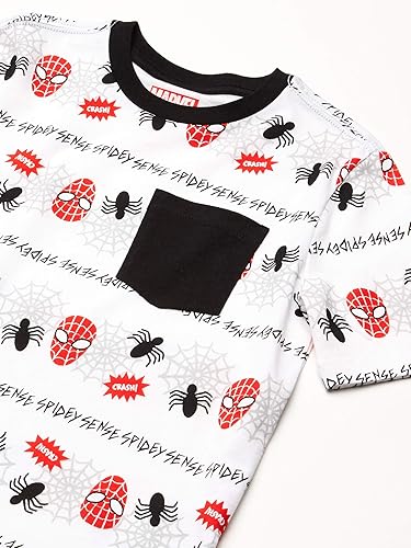 Vista 2 de Yaxa Essentials Disney Marvel Camisetas de manga corta para niños y niños pequeños de Star Wars (cebra previamente manchada), paquetes