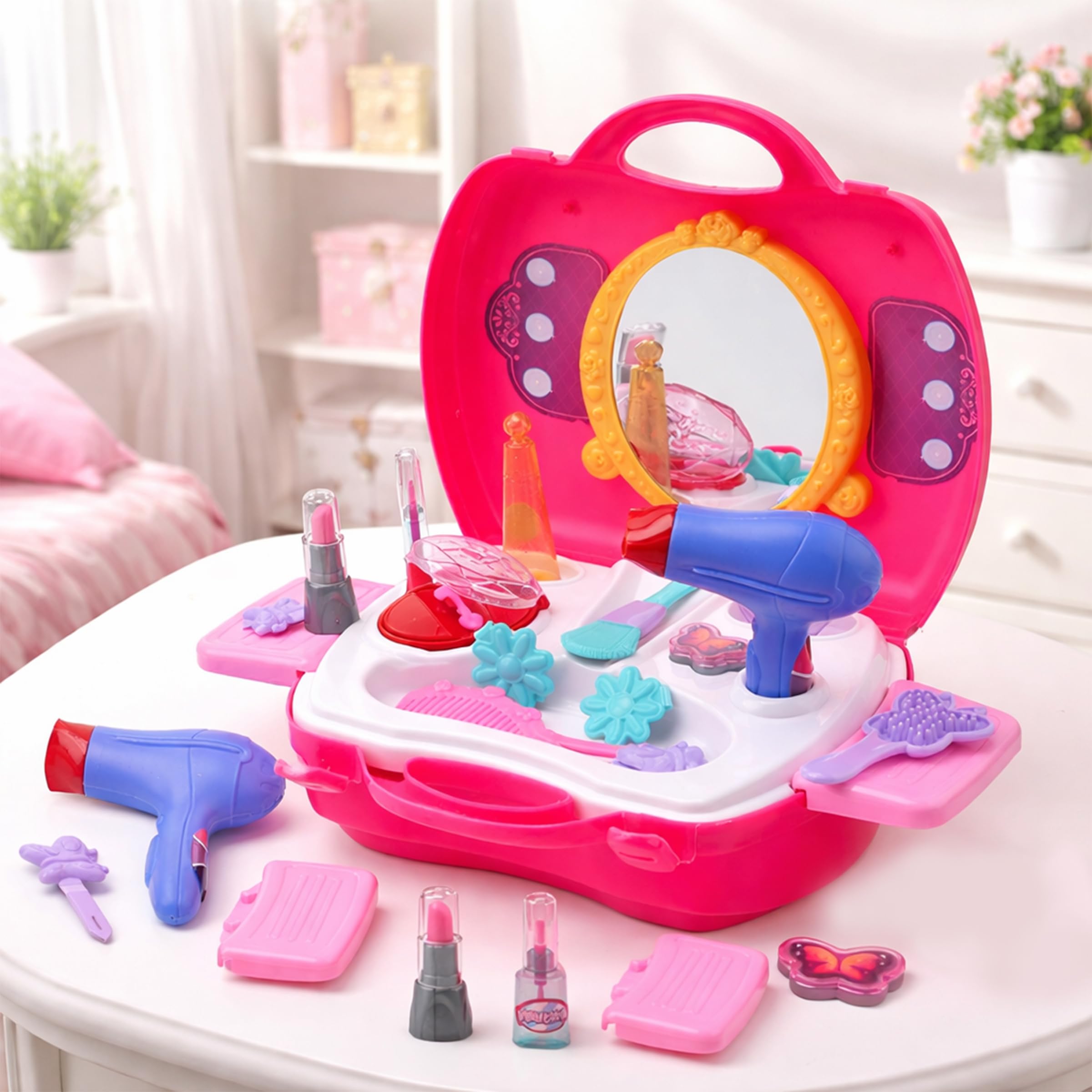 SAQINA Beauty Program 4点セット Buy Toyshine Carry Along Beauty Set Toy with Briefcase and