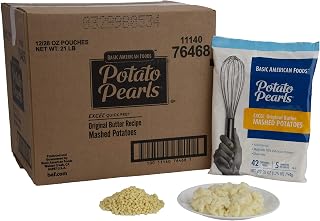 Basic American Foods Potato Pearls Original Butter Mashed Potatoes, 28oz Pack of 12, 504 Servings, Food Service Bulk, USA Grown, Gluten Free