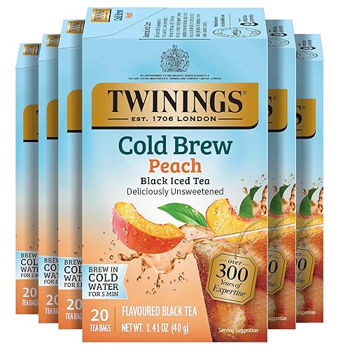 Vista 57 de Twinings Mixed Berries - Té negro con sabor de bayas mixtas para preparación de té helado, té con cafeína y sin azúcar, 20 unidades (paquete de 6)