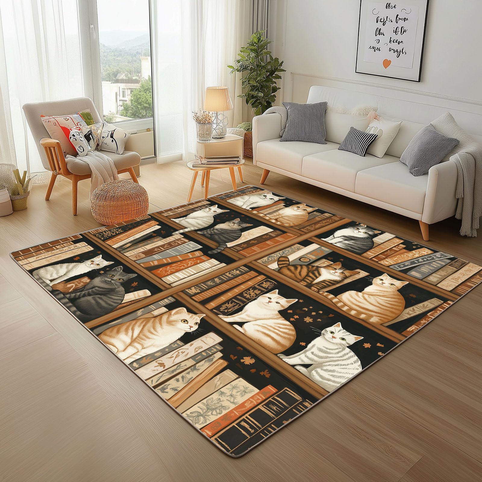 Tapis antidérapant lavable 160x230 et doux poils ras pour salon