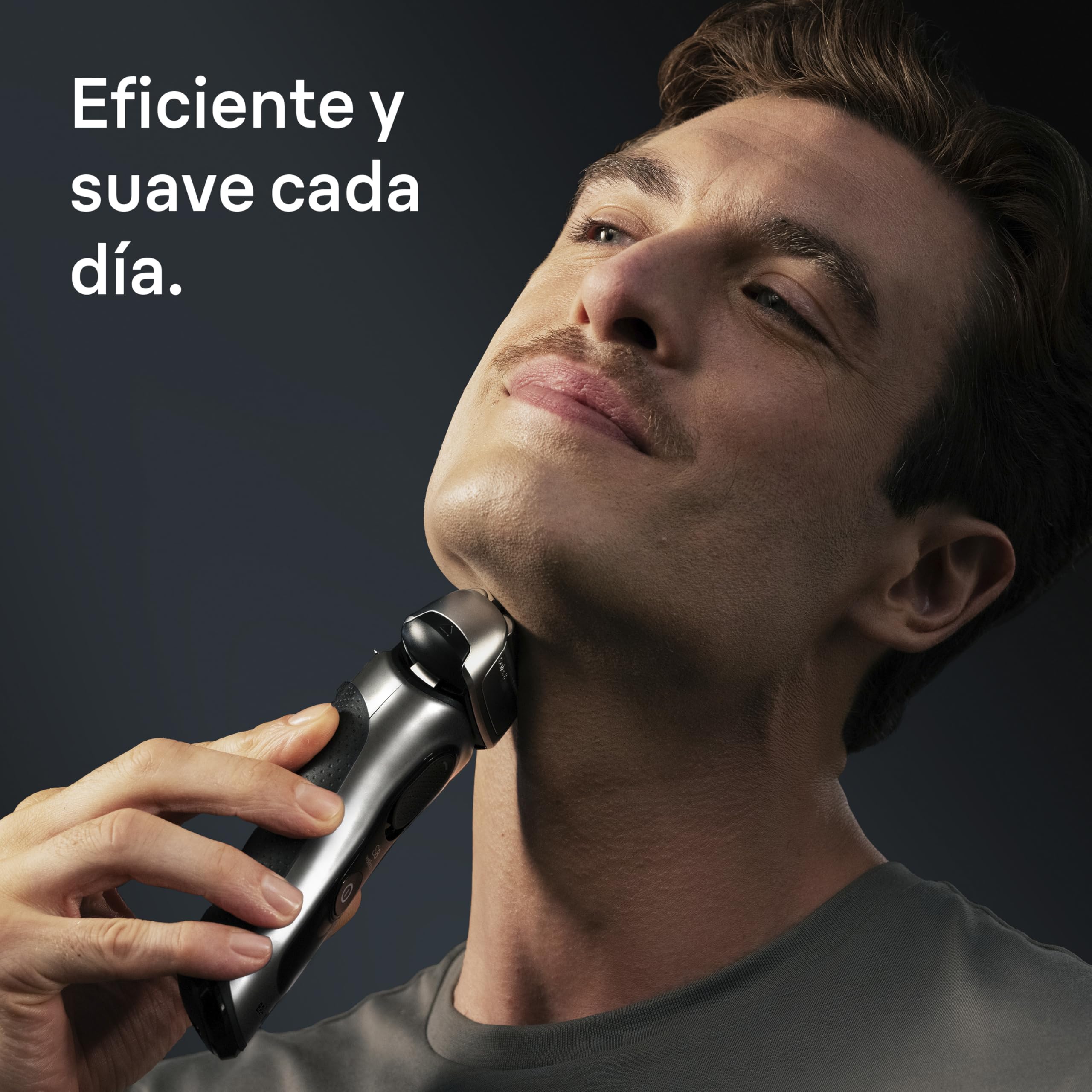 Braun Afeitadora Eléctrica Hombre Series 8, Máquina de Afeitar Barba en Seco Y en Mojado con Cabezal de Precisión Y Recortadora, 60 Min de Uso, Base de Carga Y Estuche de Viaje, 8617S, Plata