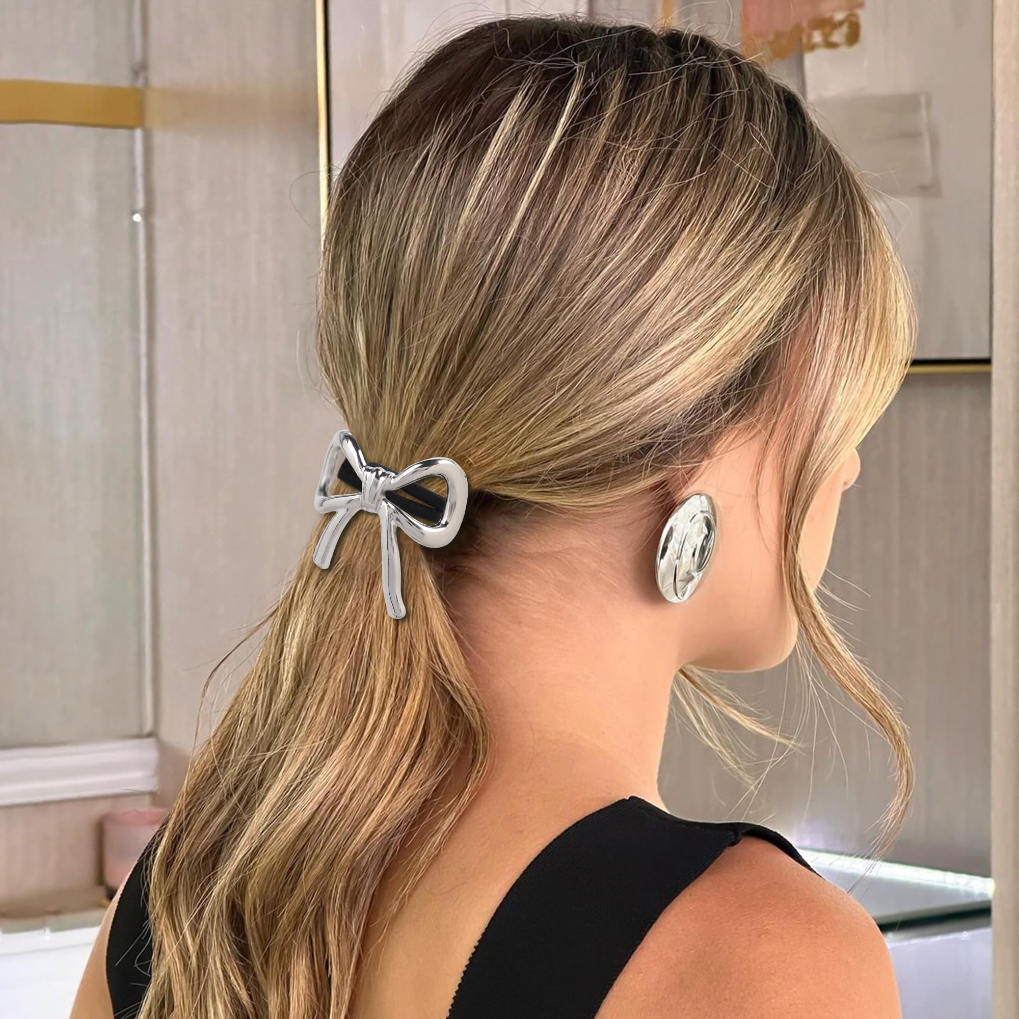 Amazon.com : Hair Ties for Women, Sliver Metal Hair Cuffs  display picture 1