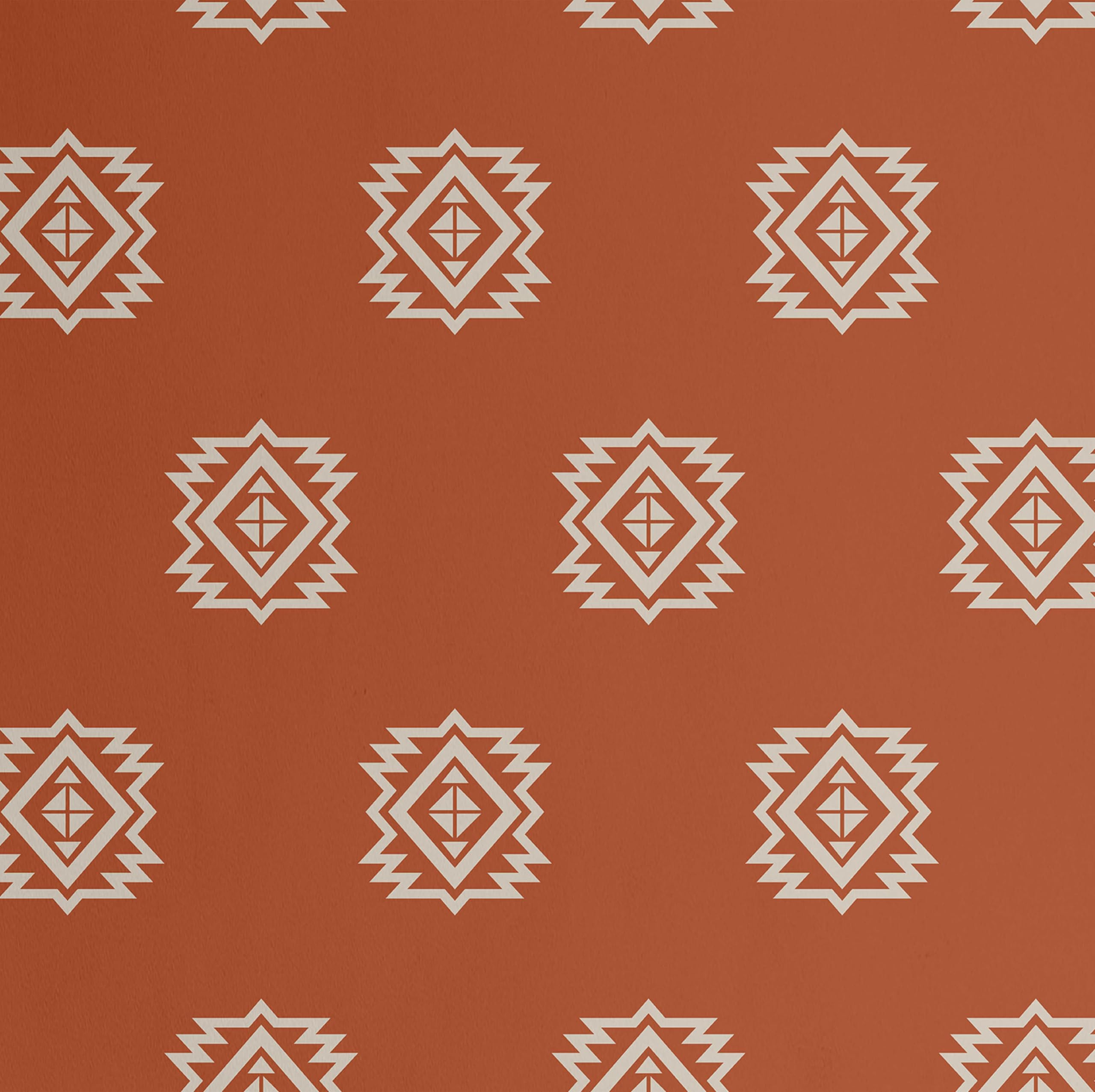 Papier peint Tribal Star Burst S4Sassy marron vinyle texturé autocollant 63,5x304,8 cm