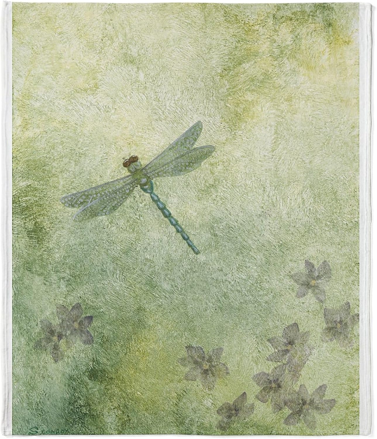 CafePress Dragonfly, Beautiful, Throw Blanket Super Soft Fleece Plush Throw Blanket, 60"x50"