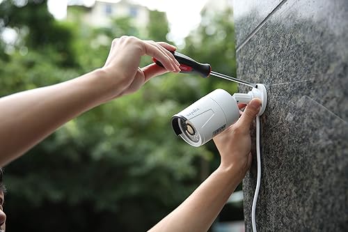 Miniatura 4 de SANNCE Cámara de seguridad IP PoE de 5MP para PoE NVR, 2 cámaras resistentes a la intemperie para exteriores con LED IR inteligentes, visión