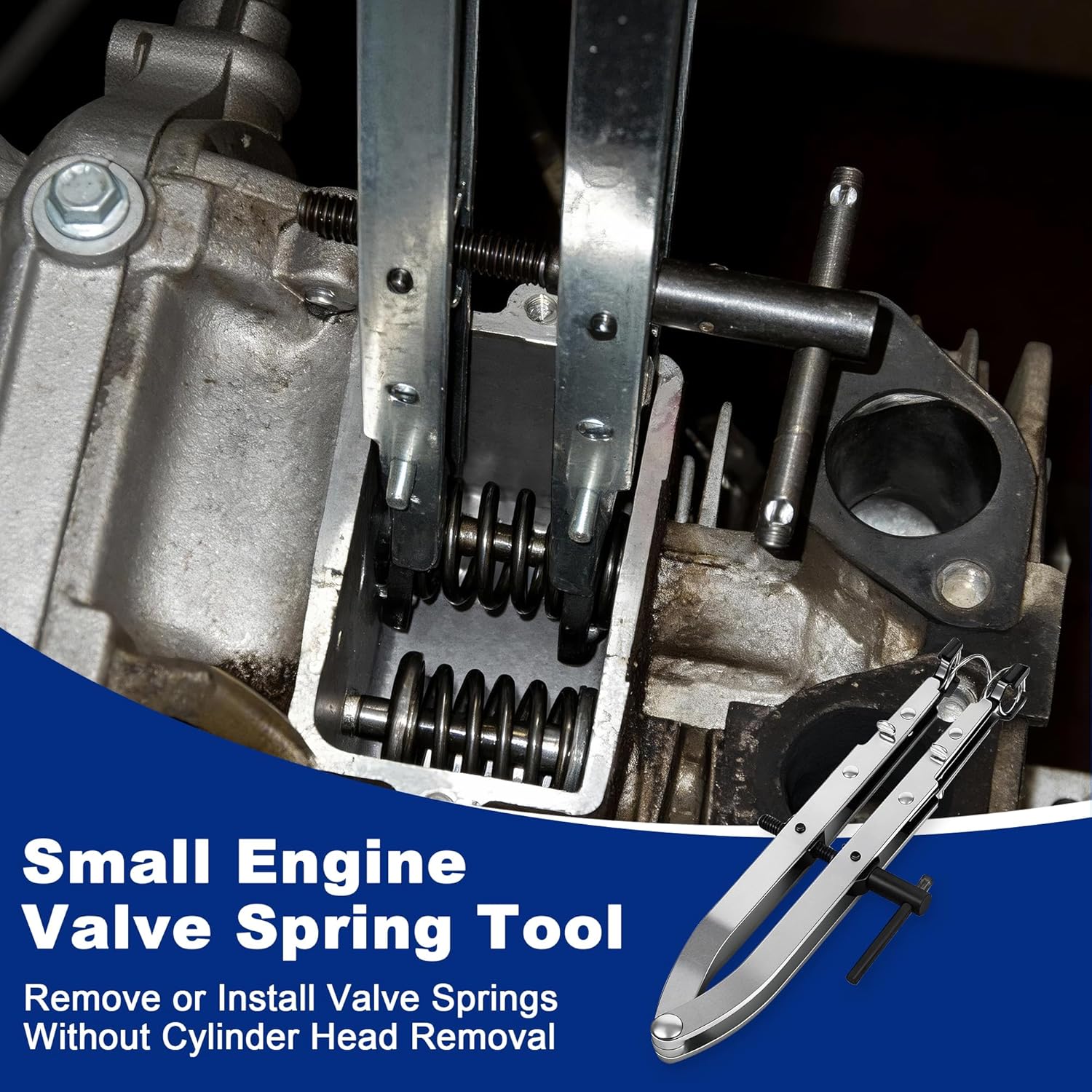 19063 Valve Spring Compressor, Compatible Replacement Tool for Briggs and Stratton Small Engines, Fits 750-174