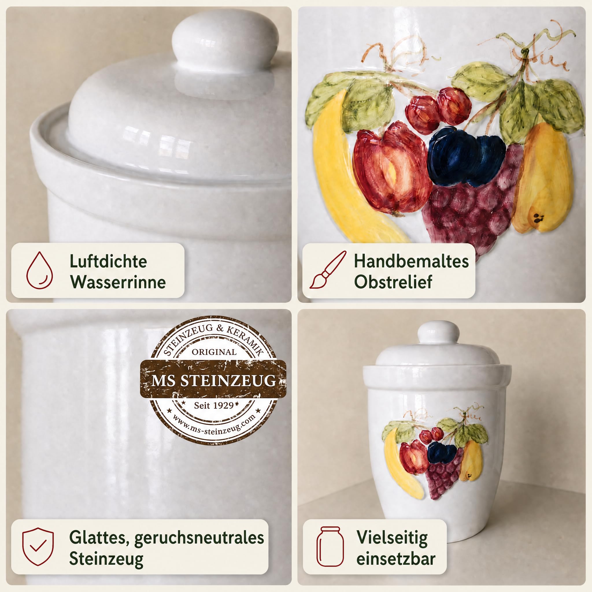 Schmitt Olla para fermentar (10 L, pintada a mano)