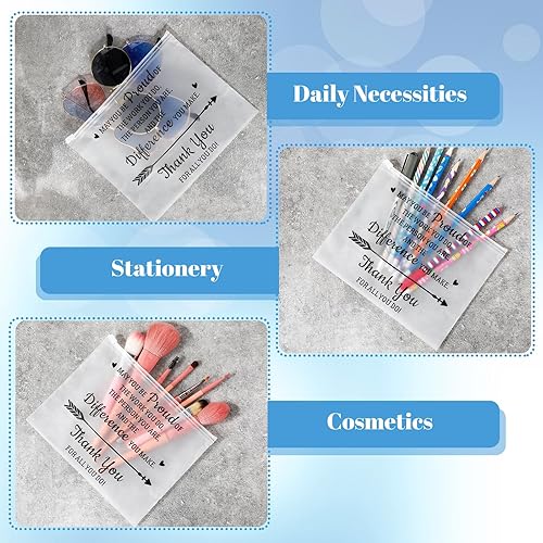 Miniatura 6 de Reginary 50 piezas de regalos inspiradores de EVA bolsa de cosméticos para mujeres You Are Braver Impresionante bolsa de maquillaje mini bolsa de