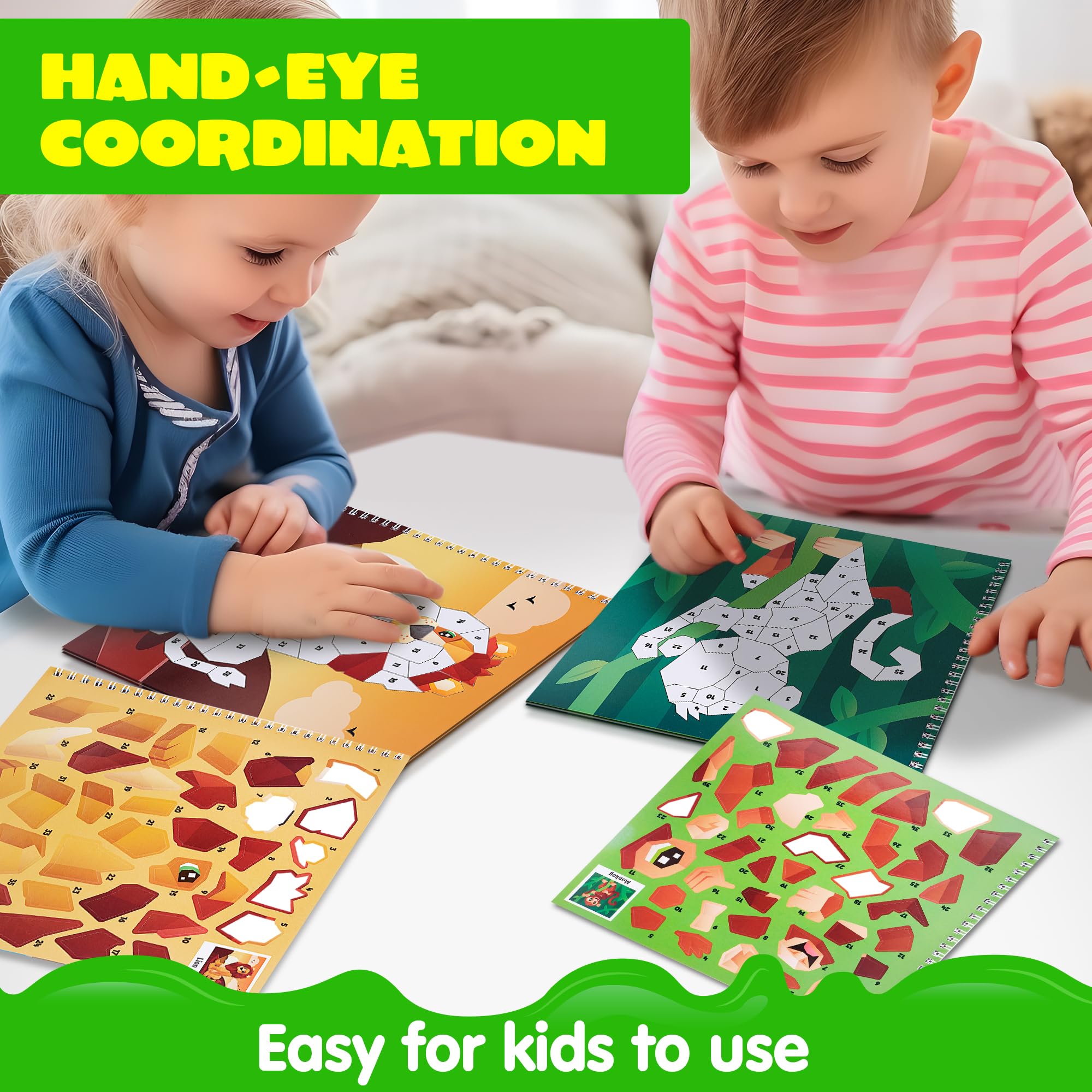 JOYIN 4-Pack Sticker Painting Book for Kids Ages 4-8 Crafts Gift Party Favor Creations 40 Pictures - Image 4