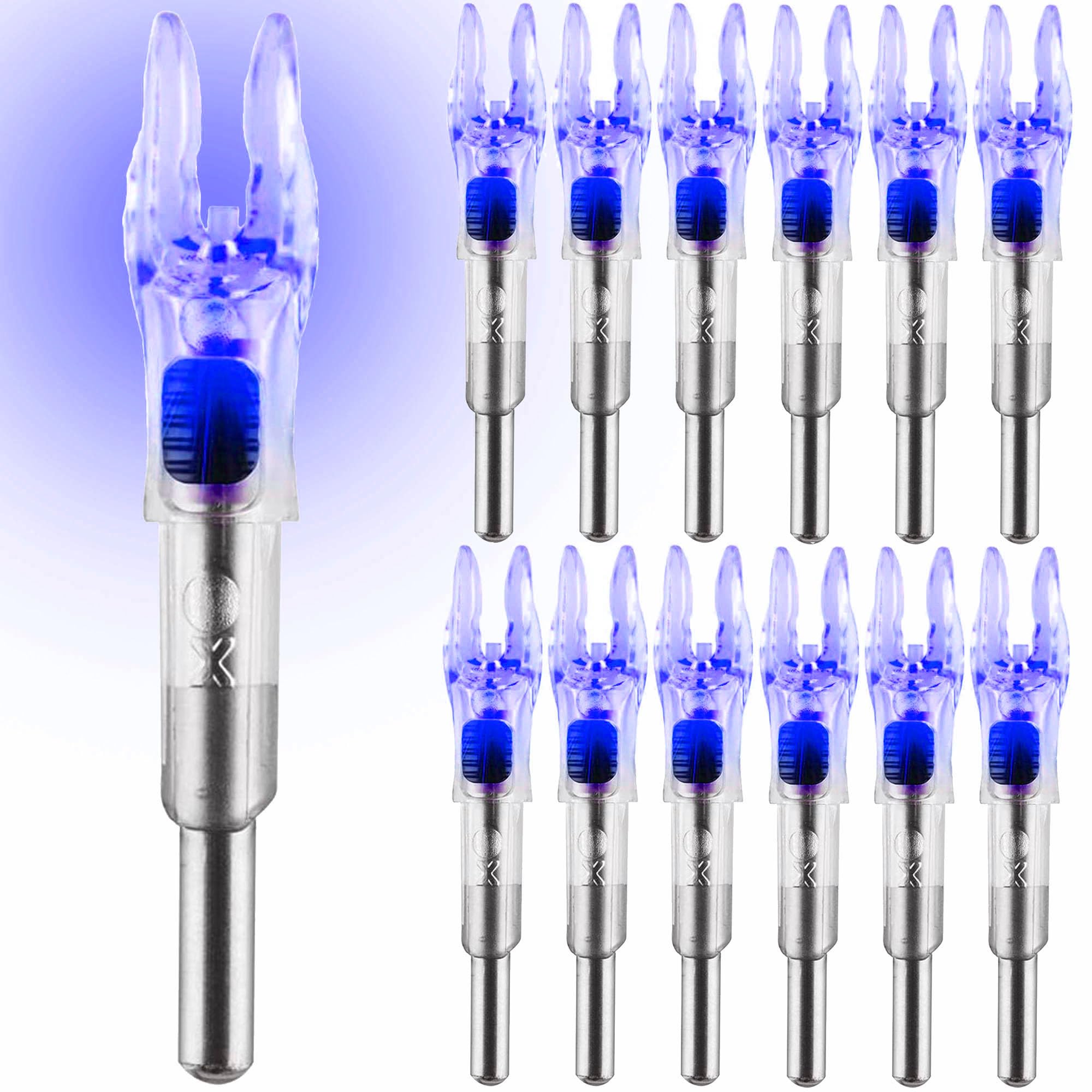 KEAUP 12 Pack X Lighted Nocks Universal Fit