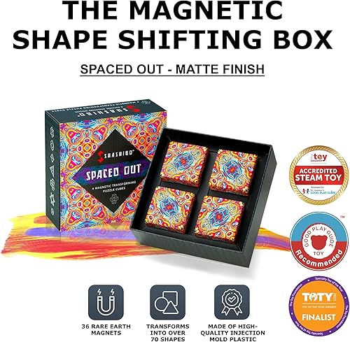 Miniatura 167 de Shashibo - Cubo que cambia de forma, juego para aliviar la ansiedad, con 36 imanes de tierras raras, premiado y patentado, extraordinario cubo