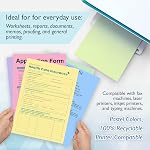 BAZIC 25 Sheets Pastel Color Multipurpose Paper 8.5"x11", Colored Copy Paper Fax Laser Printing for Office School (25/Pack), 2-Packs | 25-sheet pack of pastel color multipurpose paper, printing flyers, notices, craft pages