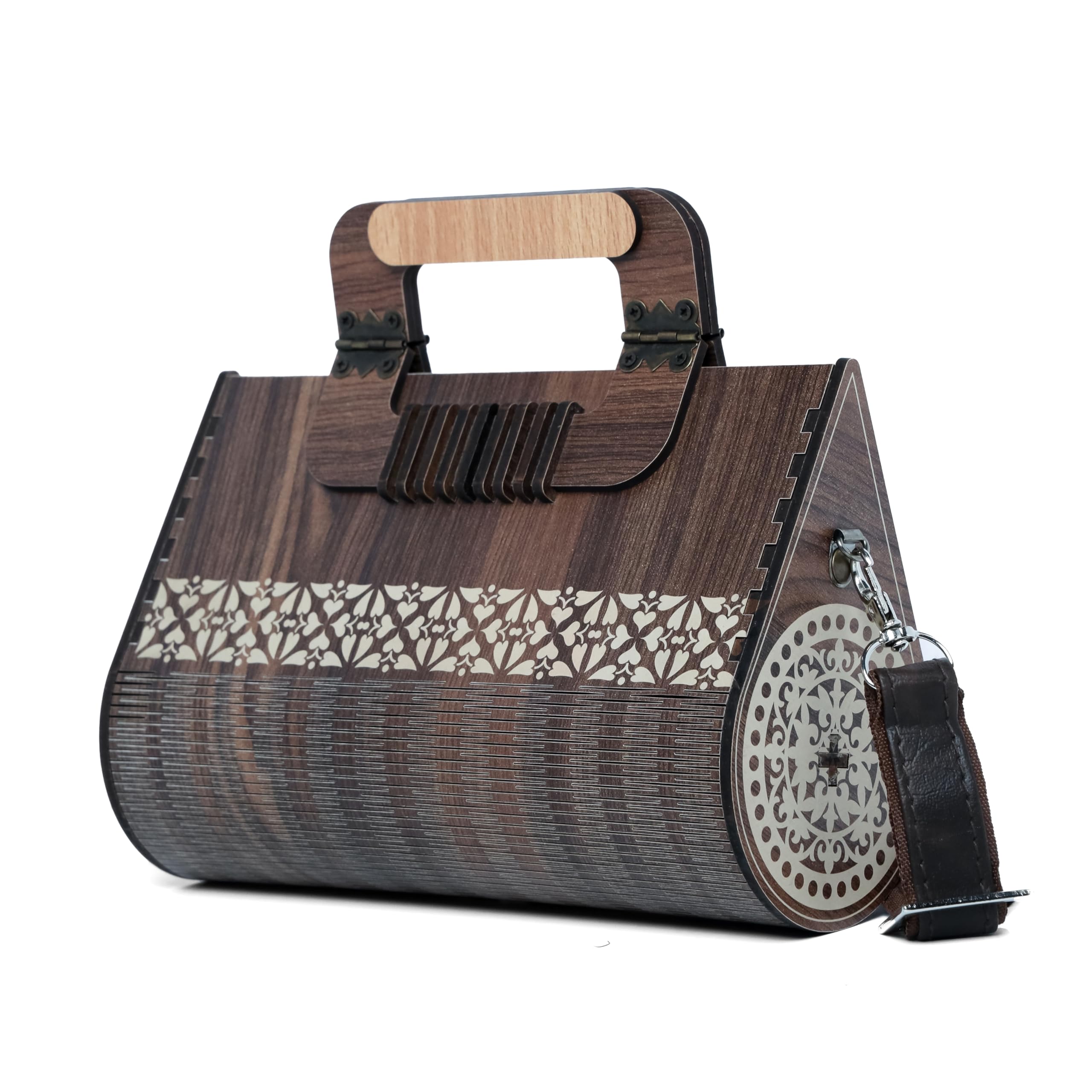 LASER ART Handcrafted Wooden Clutch Purse – Elegant Designer Bag for Women | Eco-Friendly, Sustainable Fashion Accessory with Intricate Detailing (B0CKYPCY8C) Amazon Price History, Amazon Price Tracker