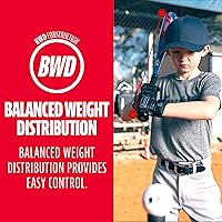 Vista 5 de Franklin Sports Bate de Teeball para Niños - Venom + Barracuda Aluminio + Compuesto - Certificado por USA Baseball para Niños + Niñas - Bate