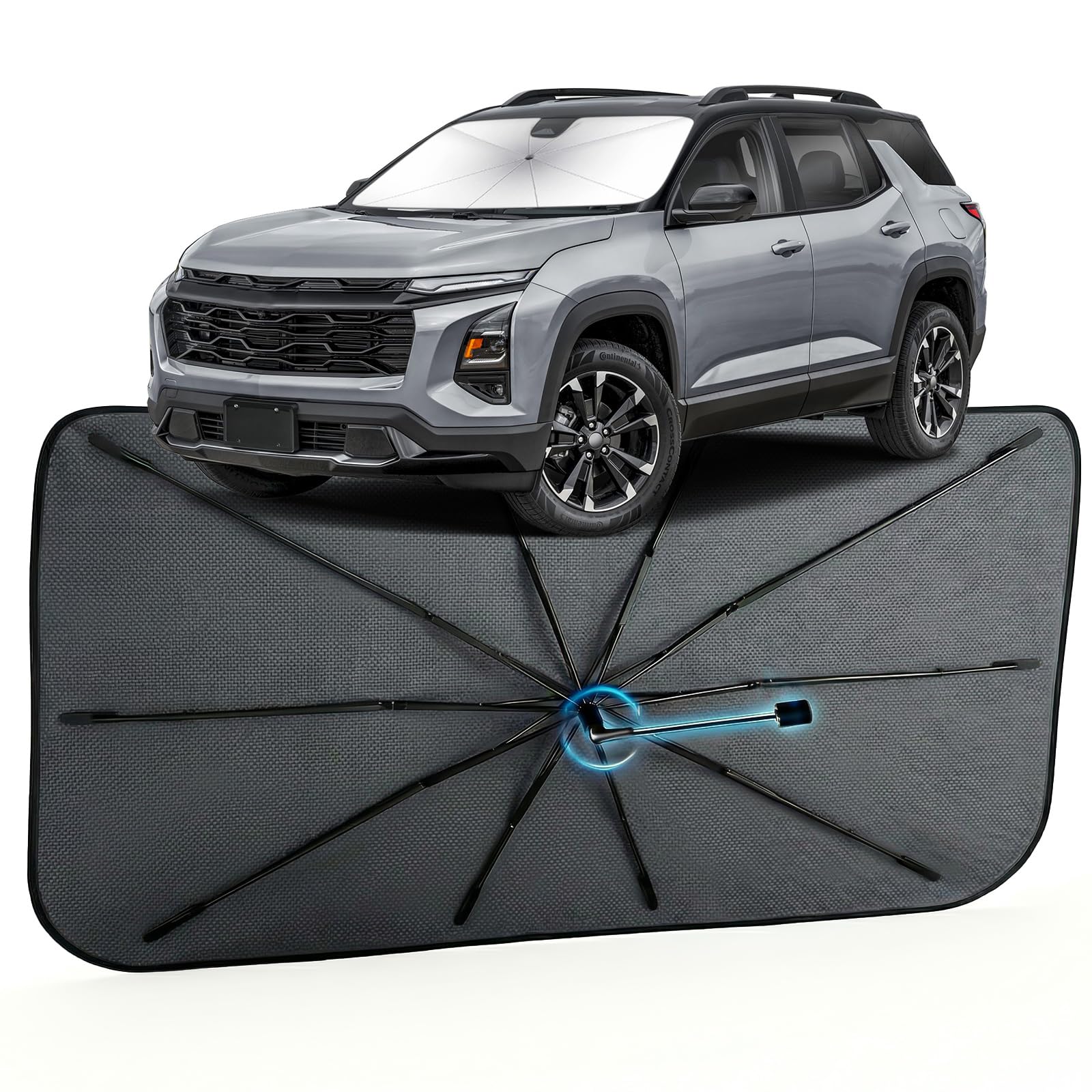 Car Windshield Sun Shade Umbrella for Chevrolet Equinox 2018-2026, 1:1 Fit