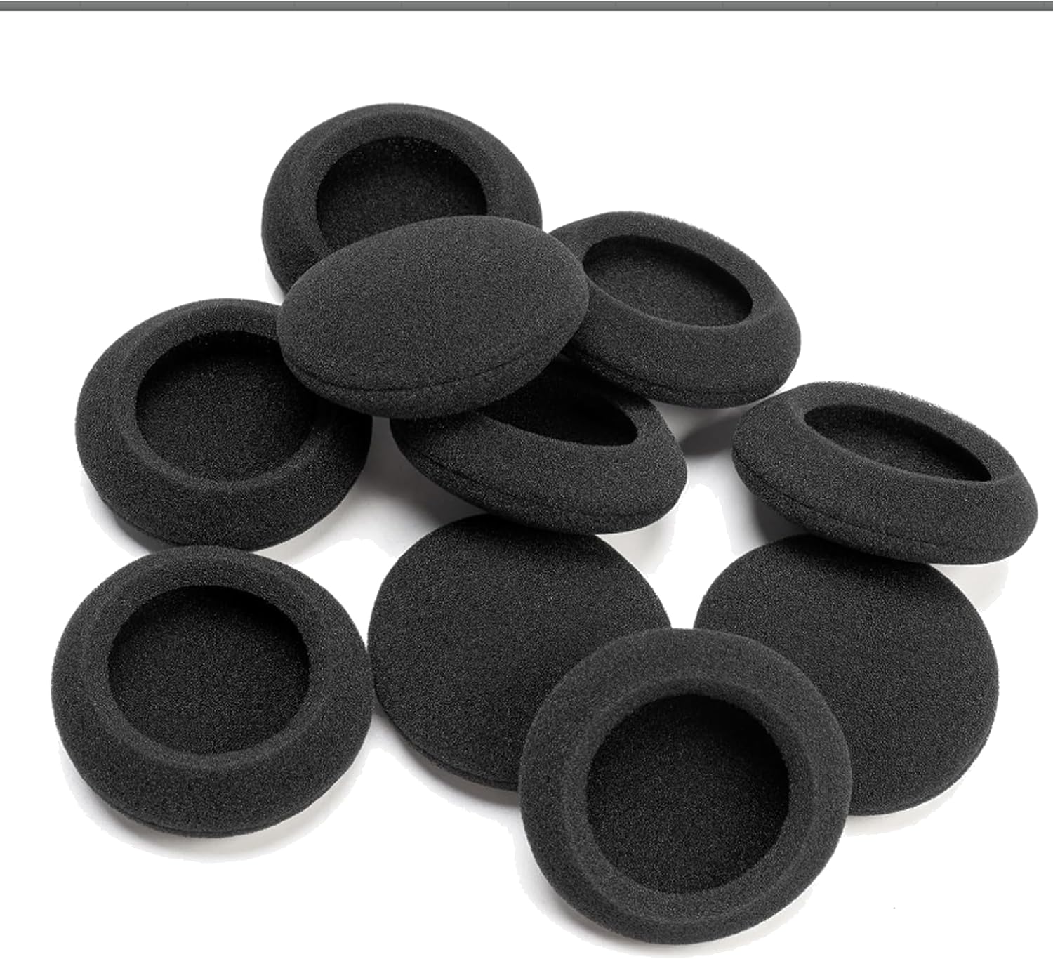 24 Pack 55MM Black Headphone Earpads Replacement Cushions | Soft Headset Ear Covers & Cushions, Universal Fit for Office Telephone Headsets, Daily Use & Maintenance