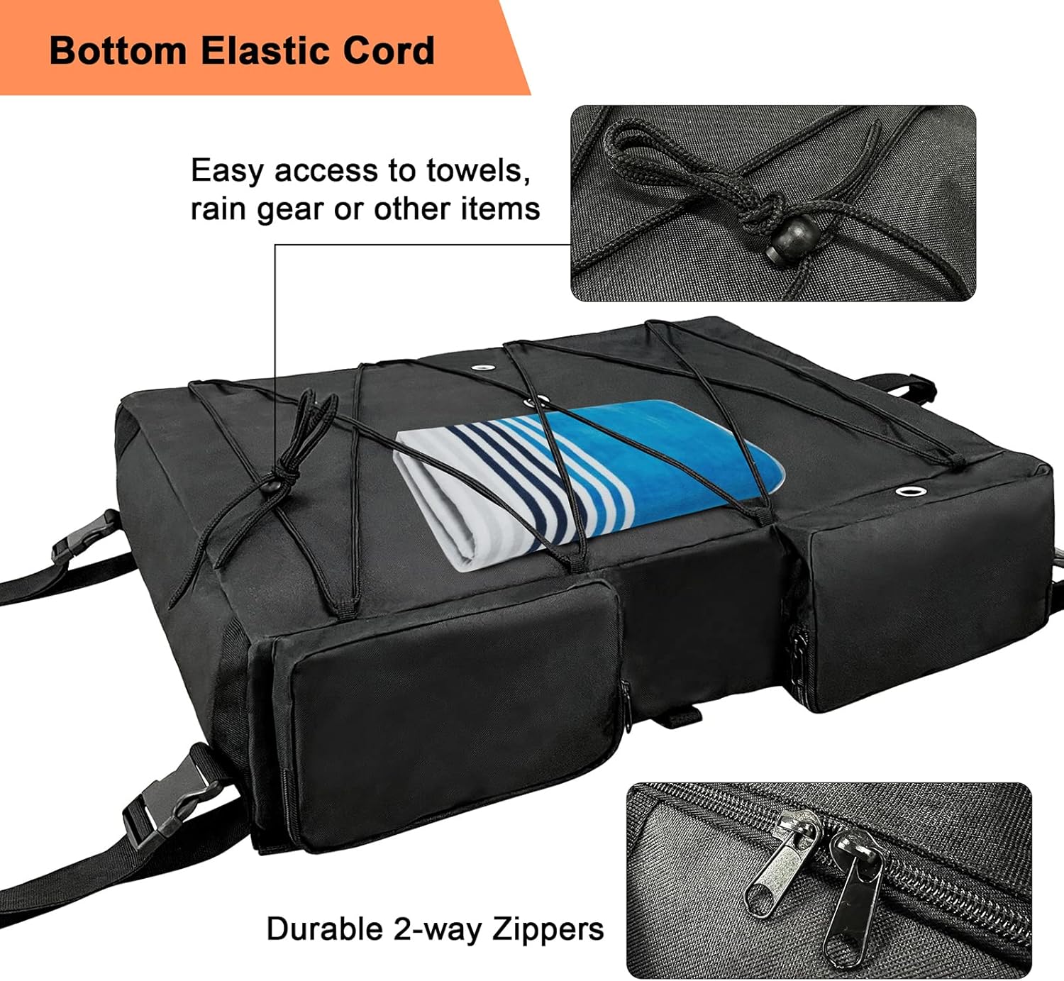 Rosvola T Top Storage Bag, Boat Life Jackets Storage Bag, Marine Grade 600D Oxford Cloth Storage Bag for 4 to 6 Type II Life Jackets