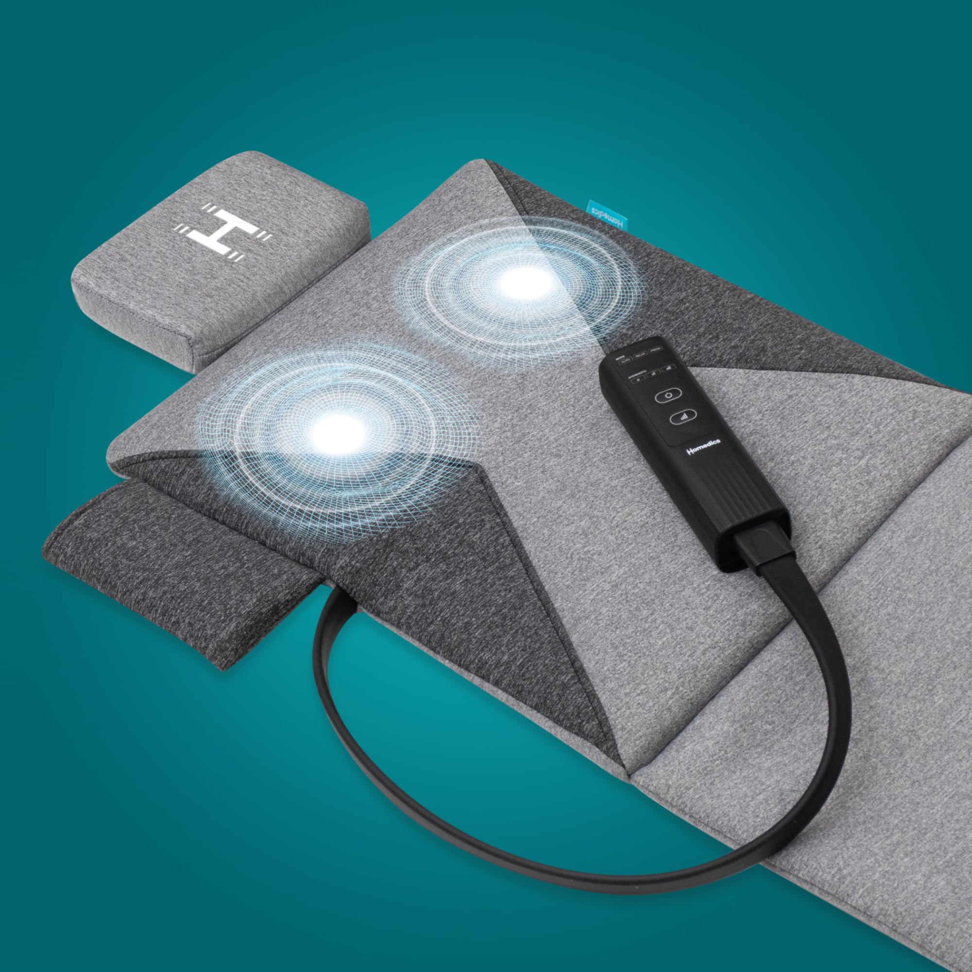 Homedics Stretch Mat - Full Body Stretching Mat with Adjustable Programs, Portable & Foldable Exercise Fitness Mats, Ideal for Home Gym, Yoga or Pilates - with Head Pillow for Enhanced Comfort
