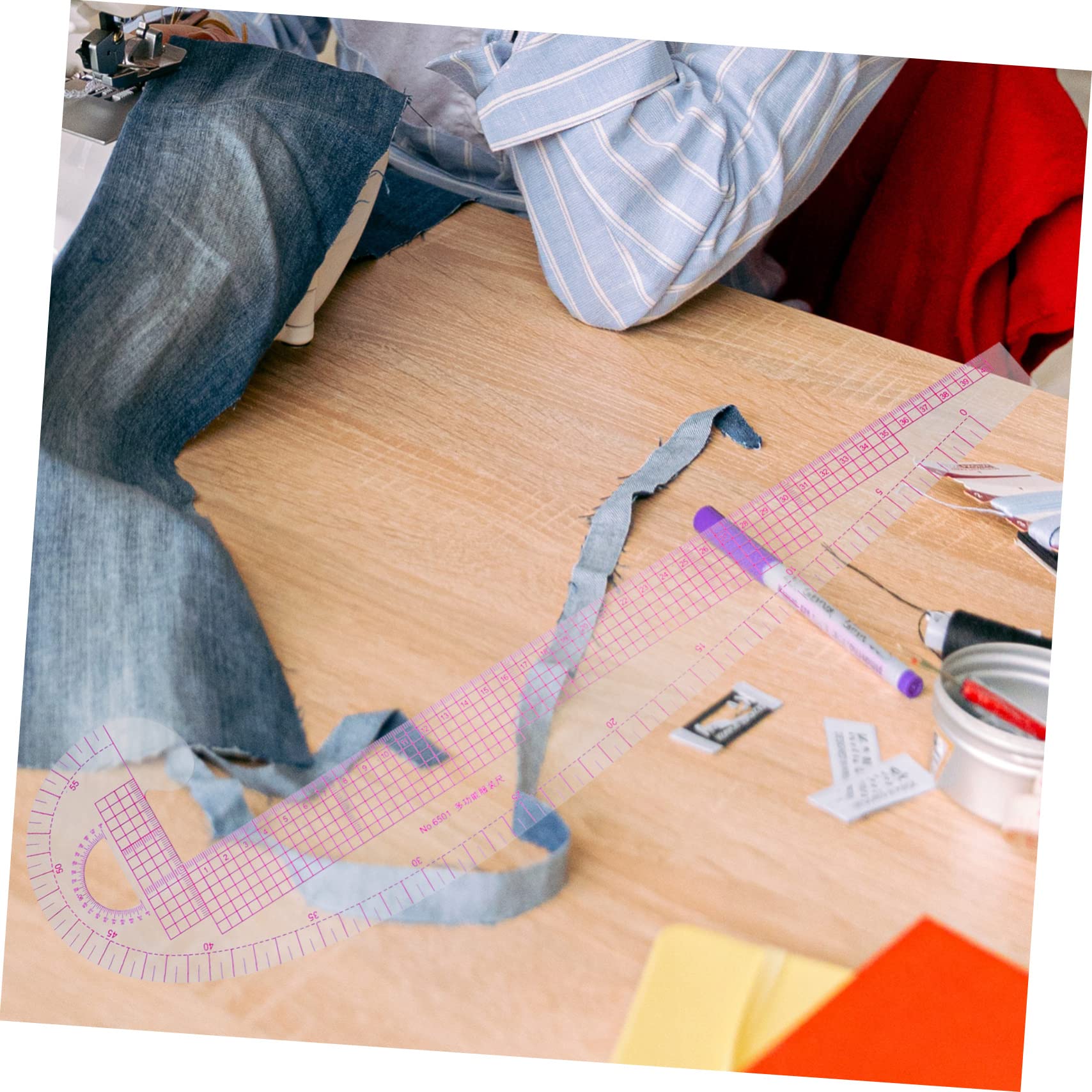 Juego de Reglas de Costura Pvc 1 Set para Dibujo y Corte | Medición Precisa, Formato Portátil, para Profesionales y Principiantes, Herramienta de Patrón y Trazado