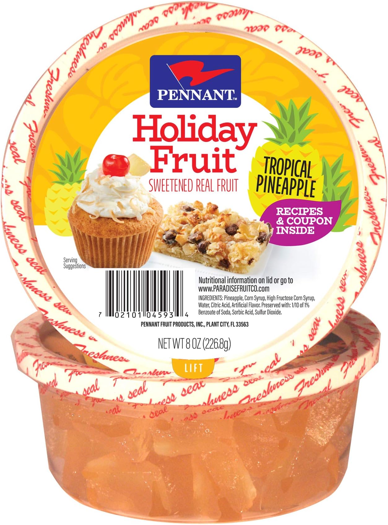 Pennant Asst Pineapple Wedges, 8 Ounce