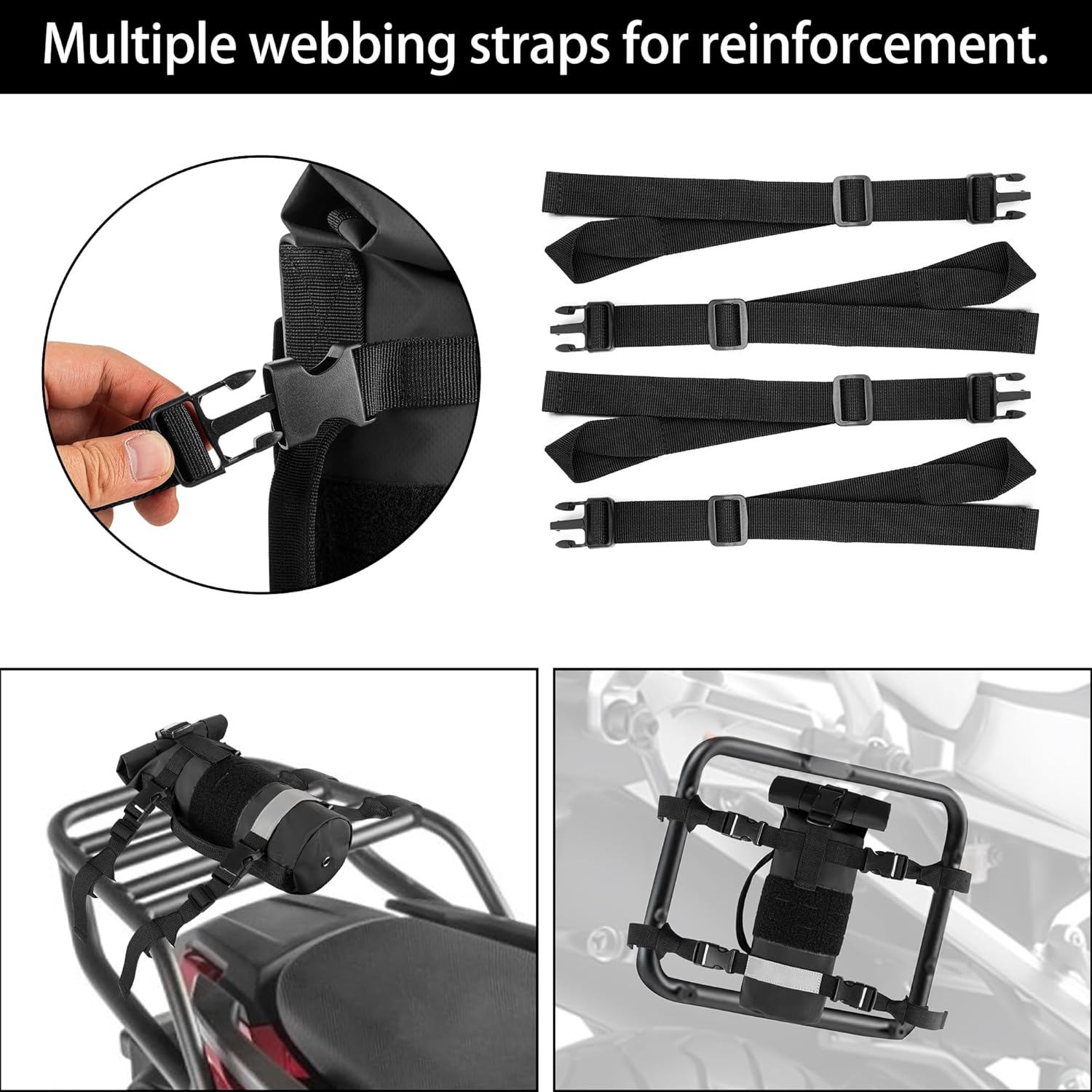 Fuel Bottle Holder for 30 oz Fuel Bottle, Fuel Bottle Pouch Bag Fit for Mounting on Motorcycle or on MOLLE Bag Backpack, Black (Patented Design), RM01001 - Image 5