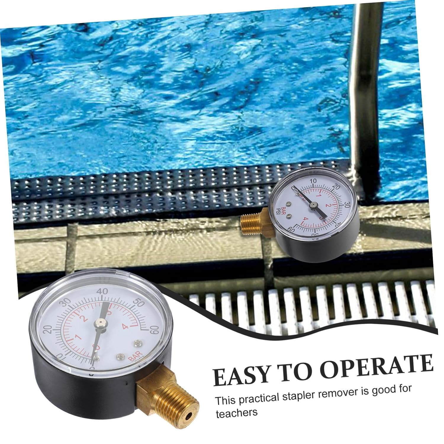 1set Sturdy Pool Pressure Gauge for Water Tanks Lightweight and Portable Design Accurate Readings for Spa and Aquarium Use Essential Pool Accessory