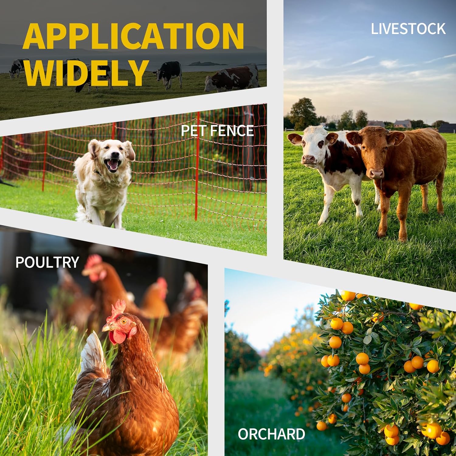 S16 12 Miles Solar Fence Charger, 0.18J Output, up to 8.1KV Electric Fence Charger, Rechargeable Solar Panel Solar Electric Fence Charger for Livestock, Farm Security & Garden Protection