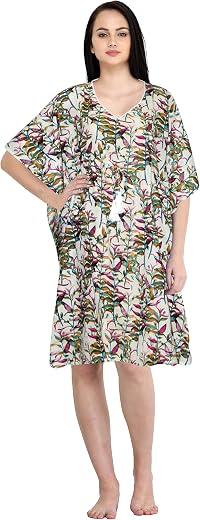 MEVE 100% Cotton Kaftan for Women (one Size fits All) Multicolour