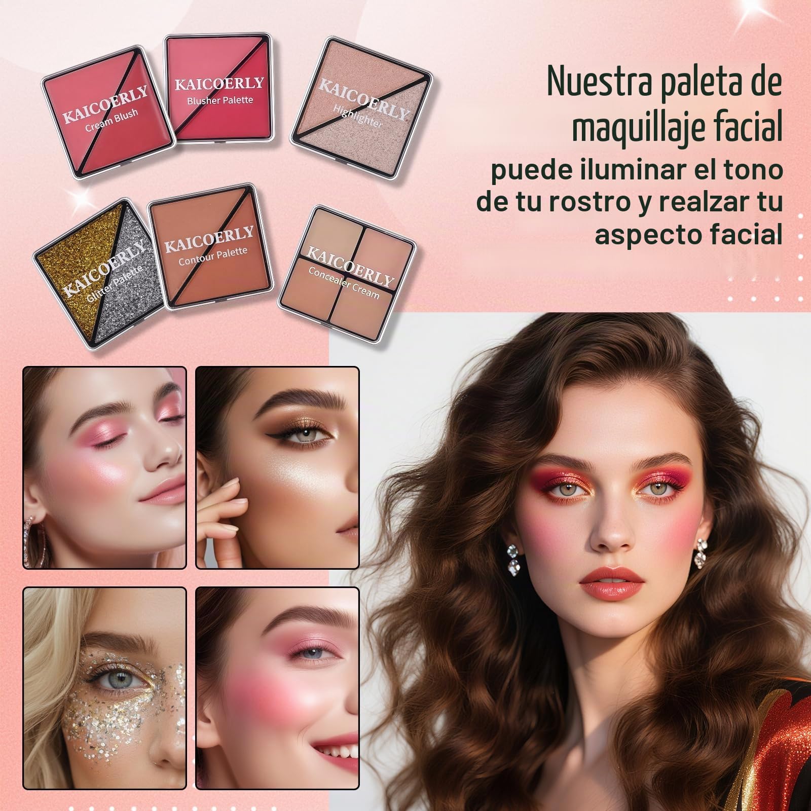 Makeup Kit for Women Girls, Fashionable Make Up Present Set for Beginners Professionals Traveler with Case, Makeup Essential with Eyeshadow Palette, Lip Gloss, Mascara,Foundation Face Primer(Rainbow)