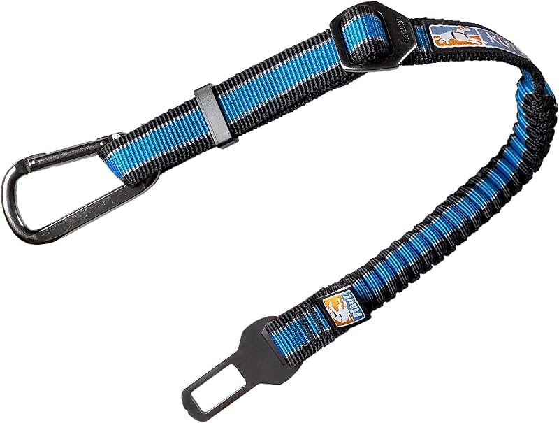 Cinto de Segurança para Cães com Elástico e Mosquetão Kurgo Azul