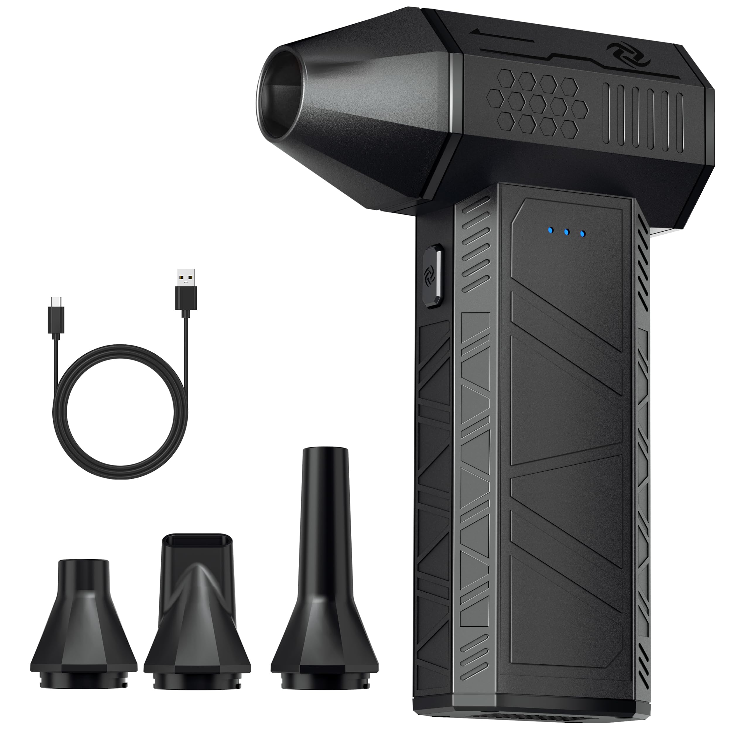Compressed Air Duster - Electric Air Duster Super Power 110000RPM 3-Gear Adjustable Mini Duster Blower with Fast Charging