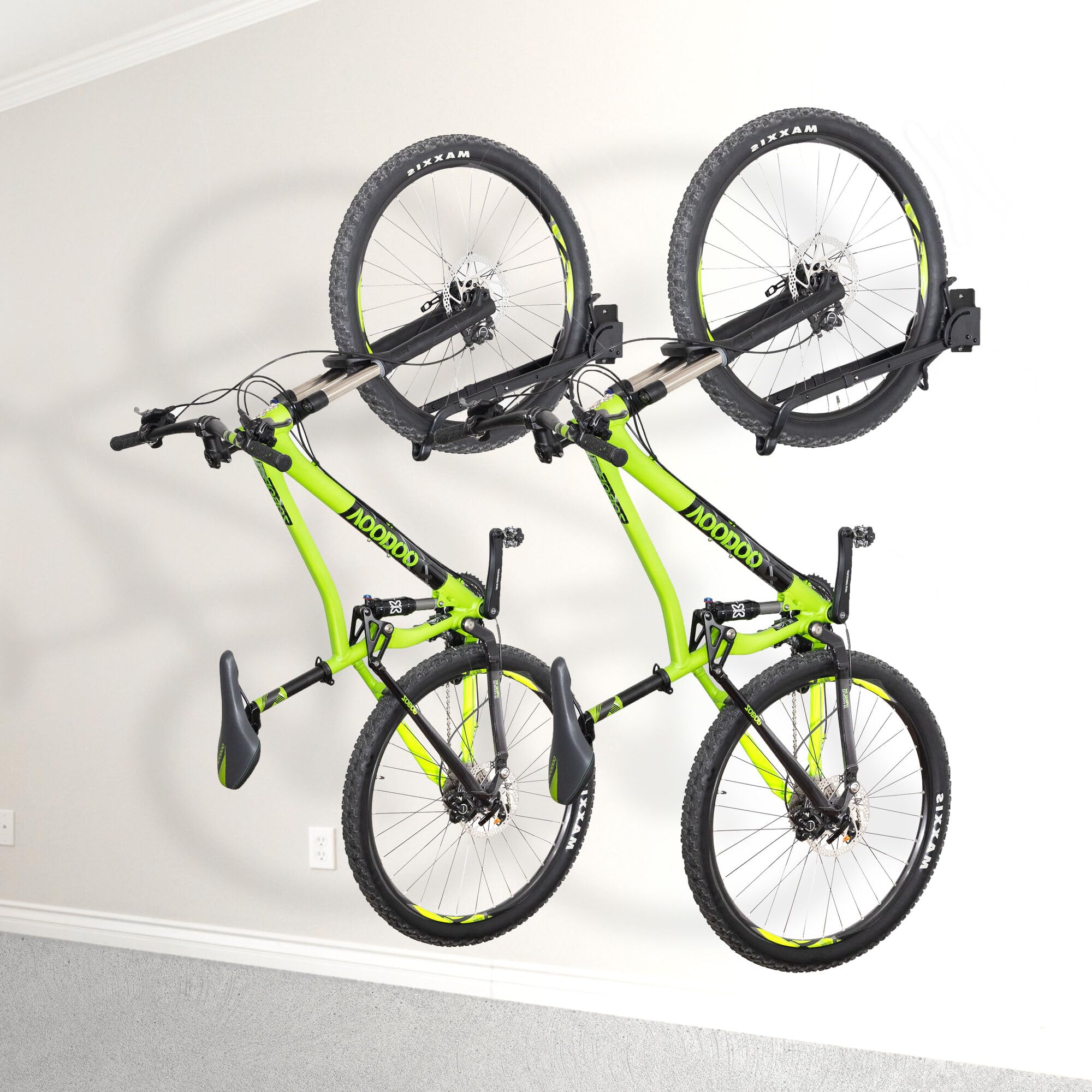 CyclingDeal Fahrrad-Wandhalterung, vertikal, verstellbar, faltbar, für 50,8 cm - 73,7 cm (20 - 29 Zoll) MTB 700C Rennräder, Zuhause, Garage, Lagerung, max. Reifenbreite 6,1 cm