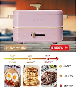 コンパクトホットプレート 2WAY プレート2種付き 焼肉 鍋 Amazon.co.jp: Shelddi コンパクトホットプレート 2WAY プレート