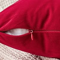 Vista 92 de EMEMA Paquete de 2 fundas de almohada de terciopelo, decorativas, cuadradas, suaves, sólidas, para sofá, dormitorio, silla o automóvil, 18 x 18 Gris