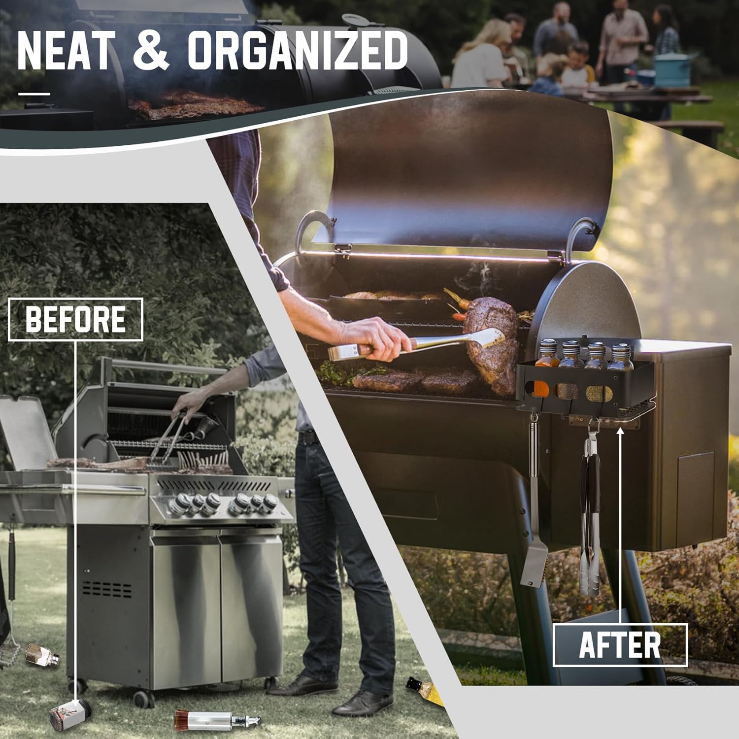 Storage Bin for Traeger Grills - Accessories for Pro 575, 780, Series 22, 34, Ironwood 650, 885, Century 22 34, Z-Grills, Pit Boss