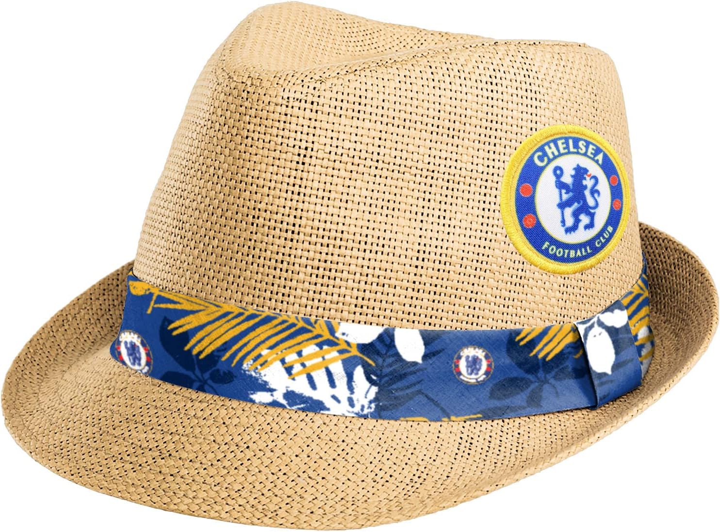 FOCOOfficial Chelsea FC Men's Football Trilby Straw Sun Hat Multicolour