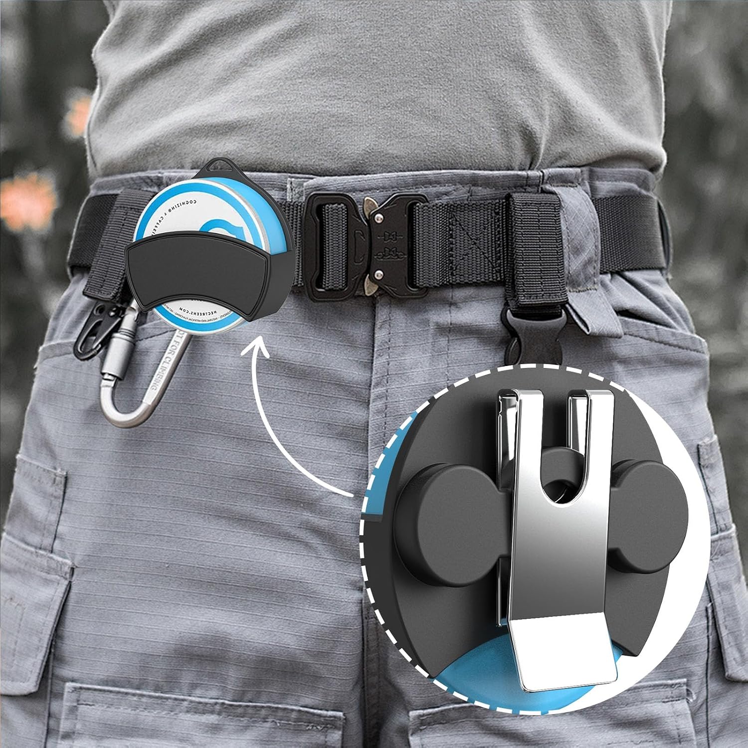 Pouch Can Holder for Car & Belt Fits Z yn Standard Can Tins,Holster Clip to Belt or Car Sun Visor,Great Gift for Nicotine Pouch Users (Black) (Black) (Black) image 2