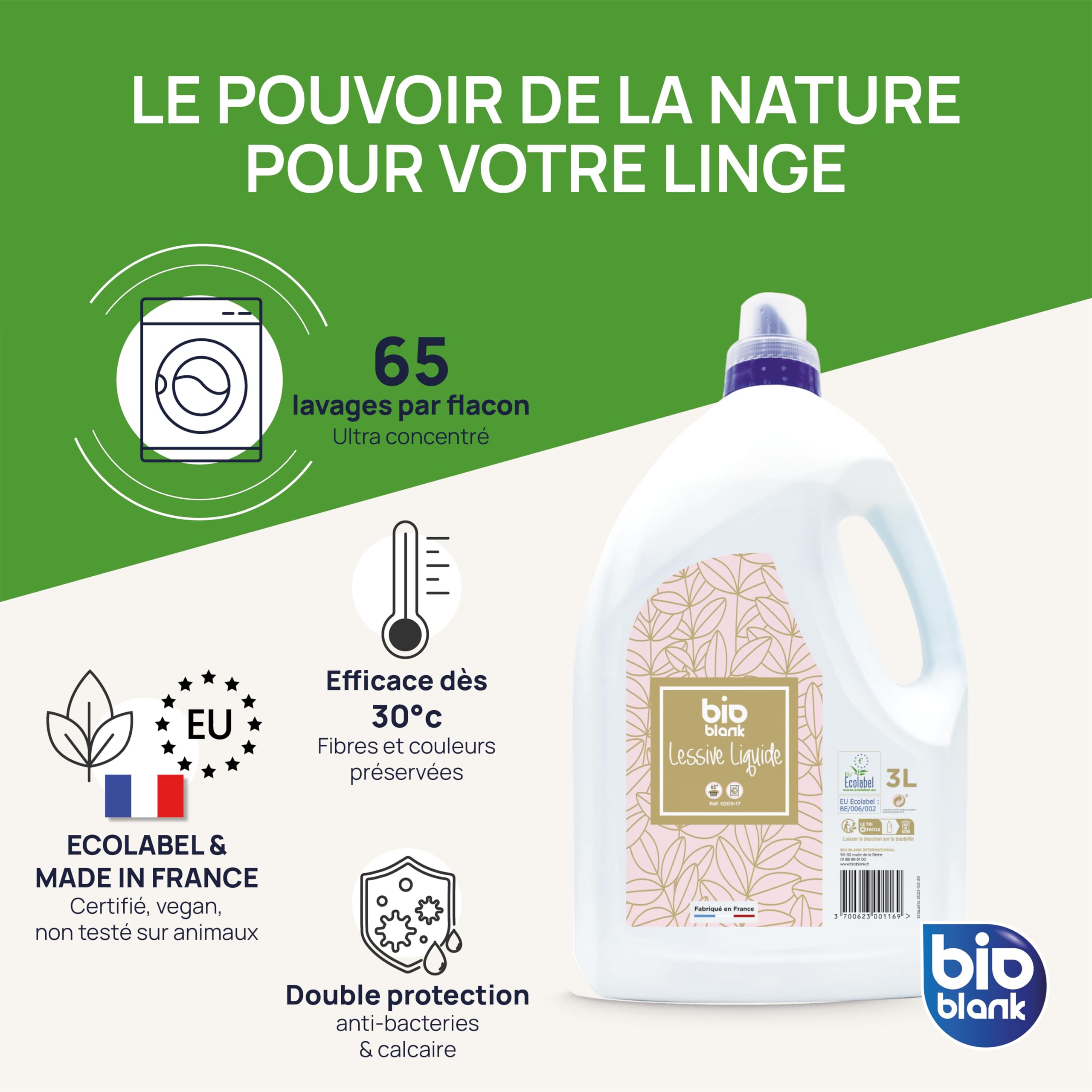 Lessive Liquide Ultra Concentrée 65 Lavages 3L