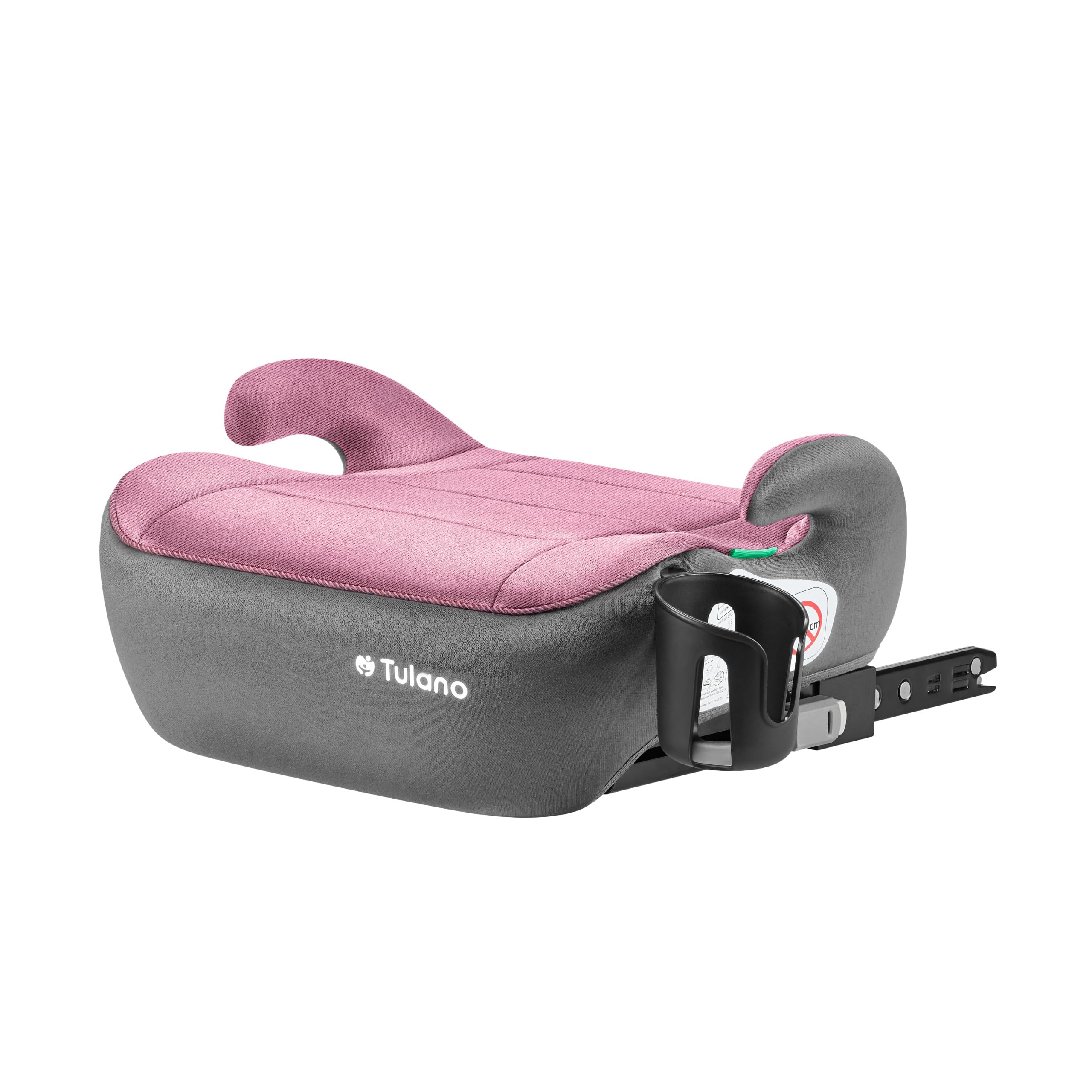 Tulano Cabby 30 Sitzerhöhung Auto ISOFIX, Kindersitzerhöhung Auto 125-150cm | i-Size ECE R129/03 - Kindersitz ab 6 Jahre - Booster Seat mit Getränkehalter - Sitzschale Kinder 15-36 kg - Rosa
