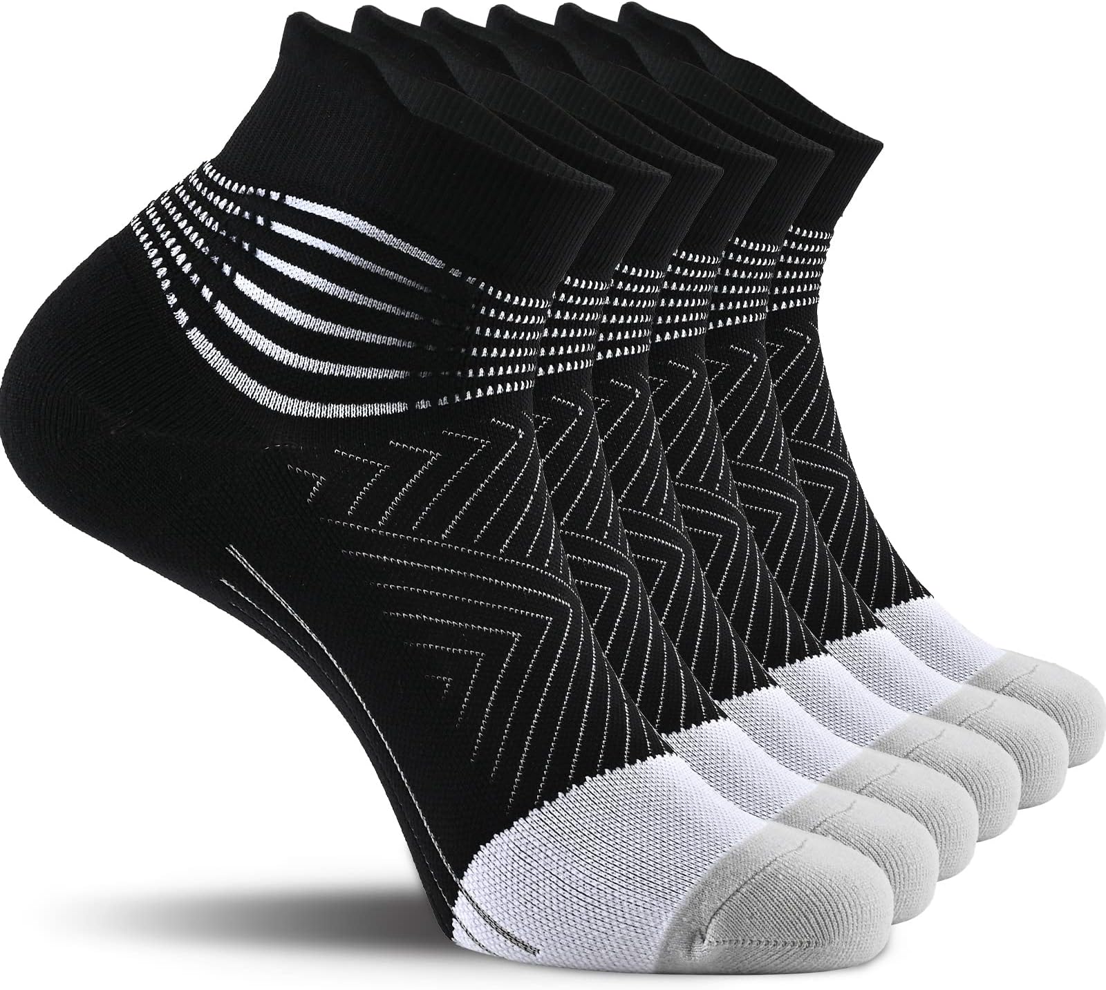 IRAMYCompression Ankle Support Socks Women - Coolmax Wicking, Cushioned Athletic, Plantar Fasciitis Relief 2/3/6 Pairs