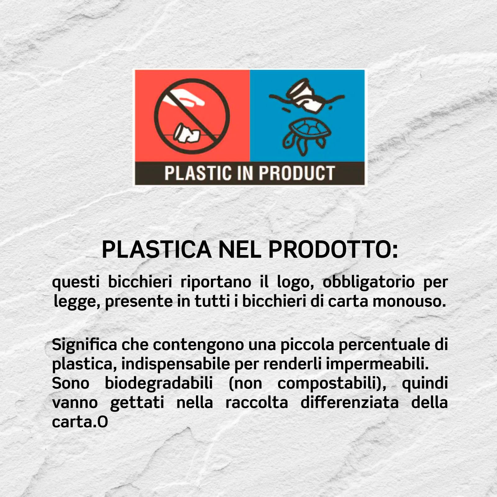 Baciato Caffè 1000 Bicchieri in Carta Bianchi 166ml Ecologici Biodegradabili Monouso Made in Italy Asporto Bevande Calde Acqua - Prodotto e Confezionato in Italia