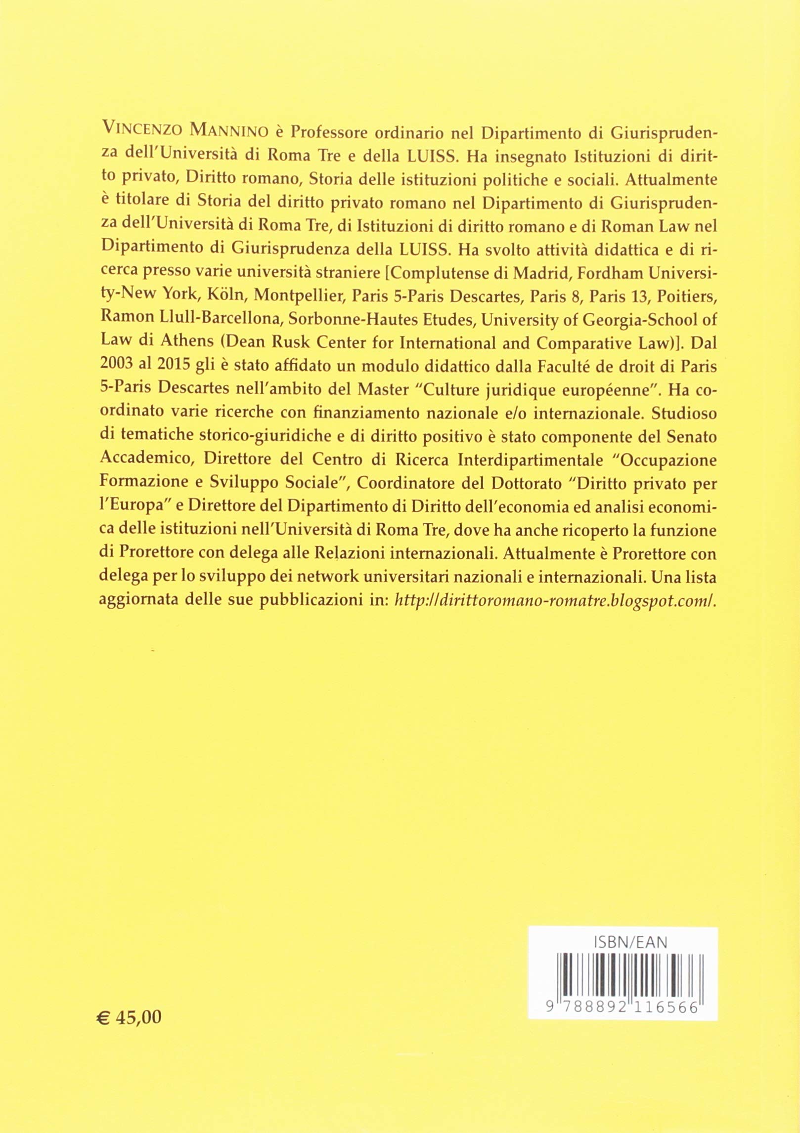 Introduzione alla storia del diritto privato dei romani