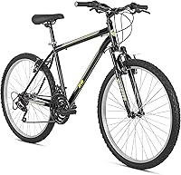 Pacific Mountain Sport 26" Mountain Bike for Adults & Youth - 18-Speed Steel Frame, Front Suspension, Knobby Tires