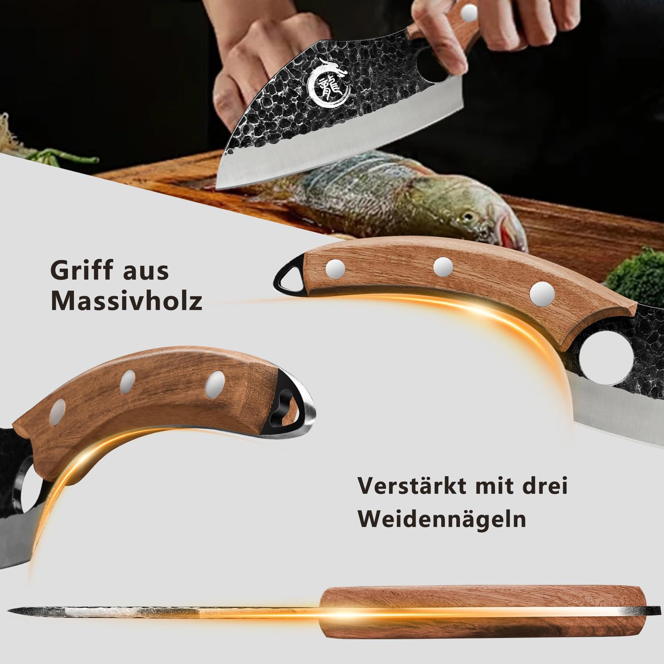 Plys Coltelli da Cucina Professionali Giapponese: Coltello da Chef Forgiato a Mano