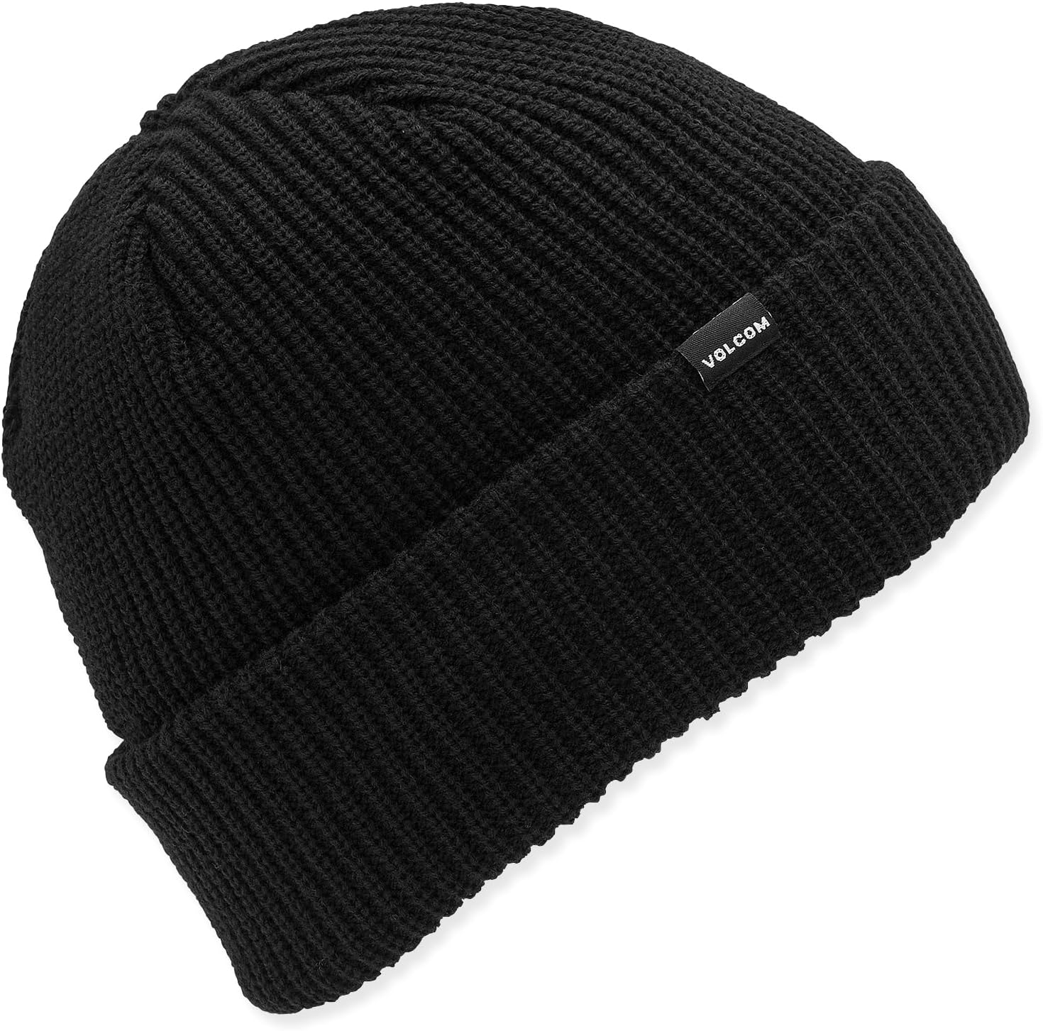 Volcom Men's Sweep Lined Beanie – Fleece Lined Knit Winter Hat with Roll Over Fit