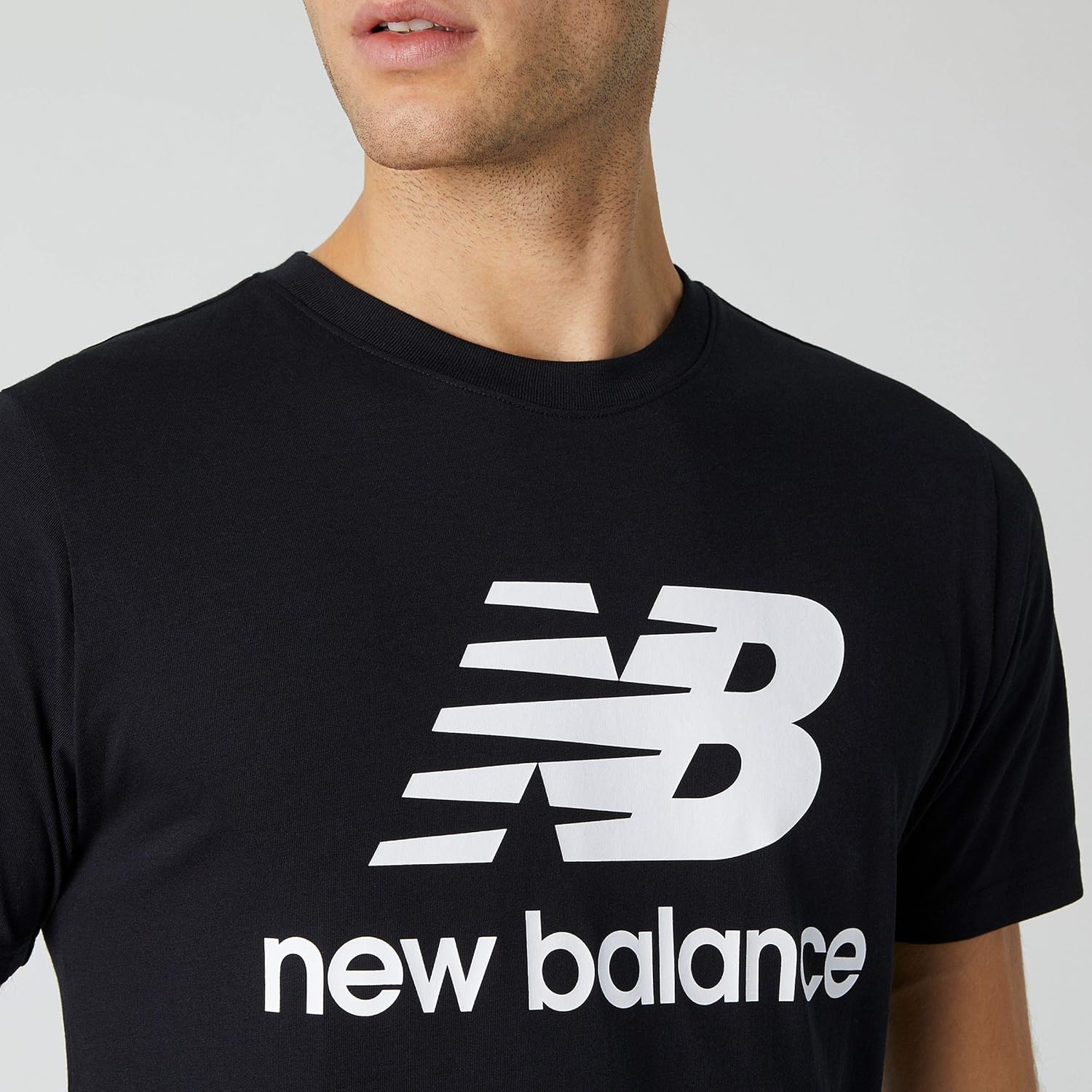 Balance メンズ Essentials スタックロゴ 半袖Tシャツ X-Small 【パキダーム】 ブラック