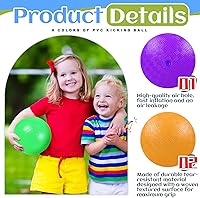 Vista 3 de Hiboom 12 bolas de patio de juegos de 5 pulgadas, bolas inflables para patio de juegos al aire libre con 1 bomba de mano para adultos, yoga